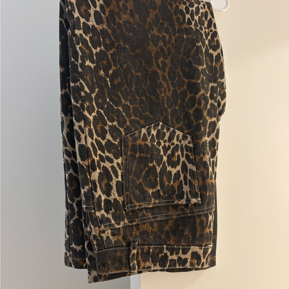 Edikted Animal Print Denim Pants